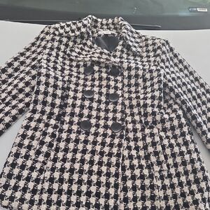 Preston & York Classic Black and White Pea Coat